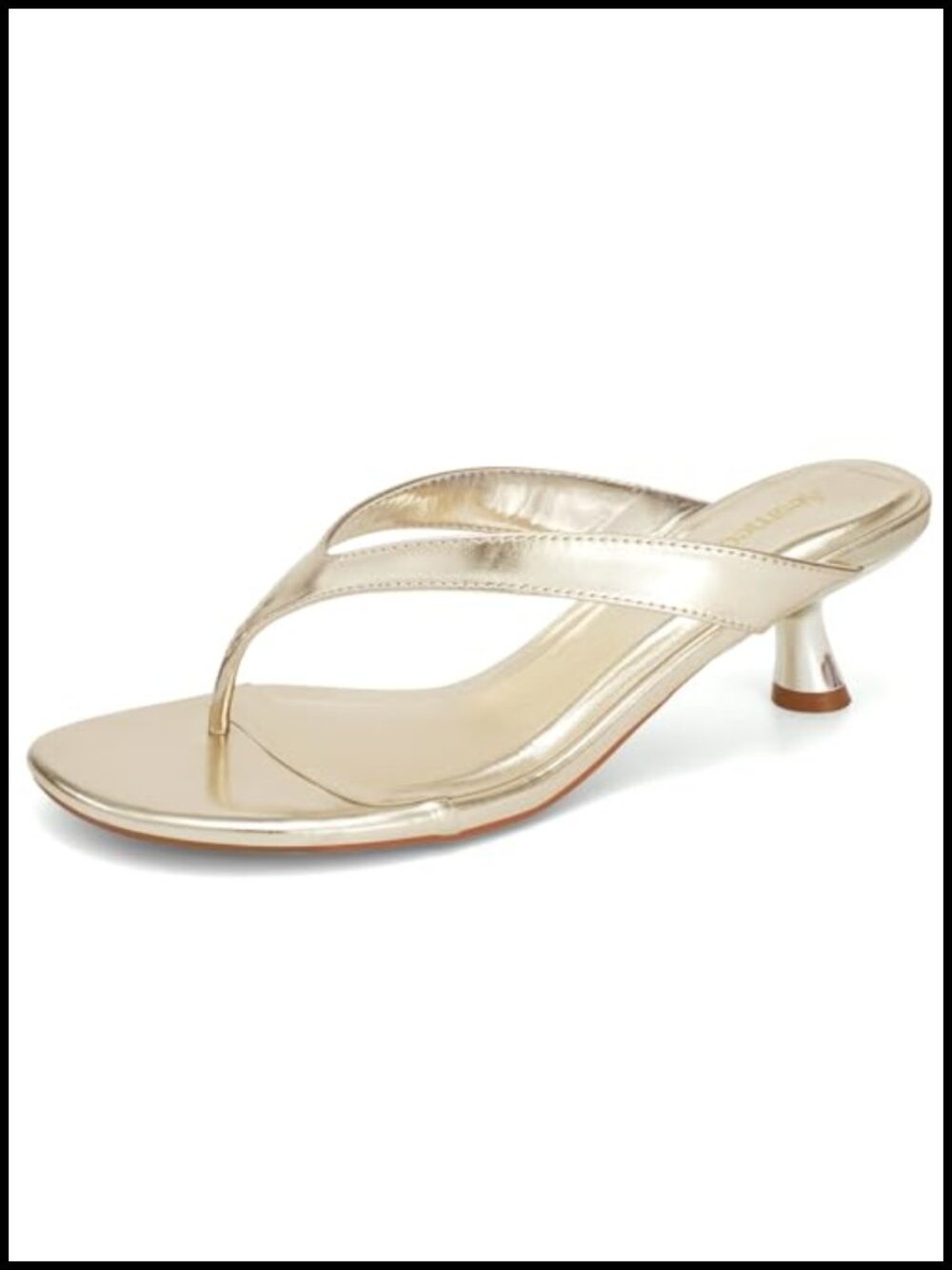 Faux Leather Kitten Heel Flip Flop Thong Mule Sandals Slip On Dressy Padded